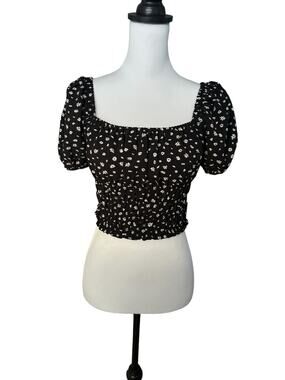 Elodie Black White Crop top XS